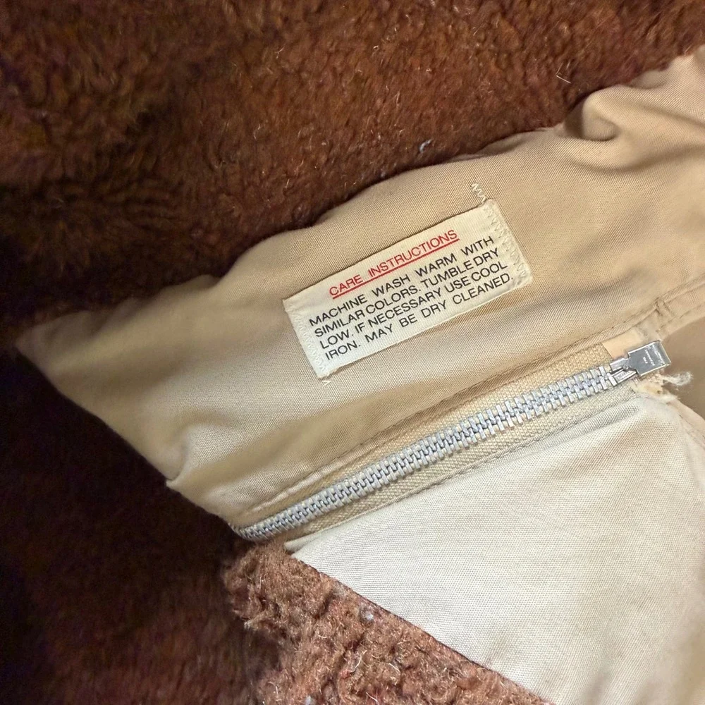 Sears Bomber Jacket Mens XL 1960s Vintage Sherpa Lined Scovill Zip Workwear 170